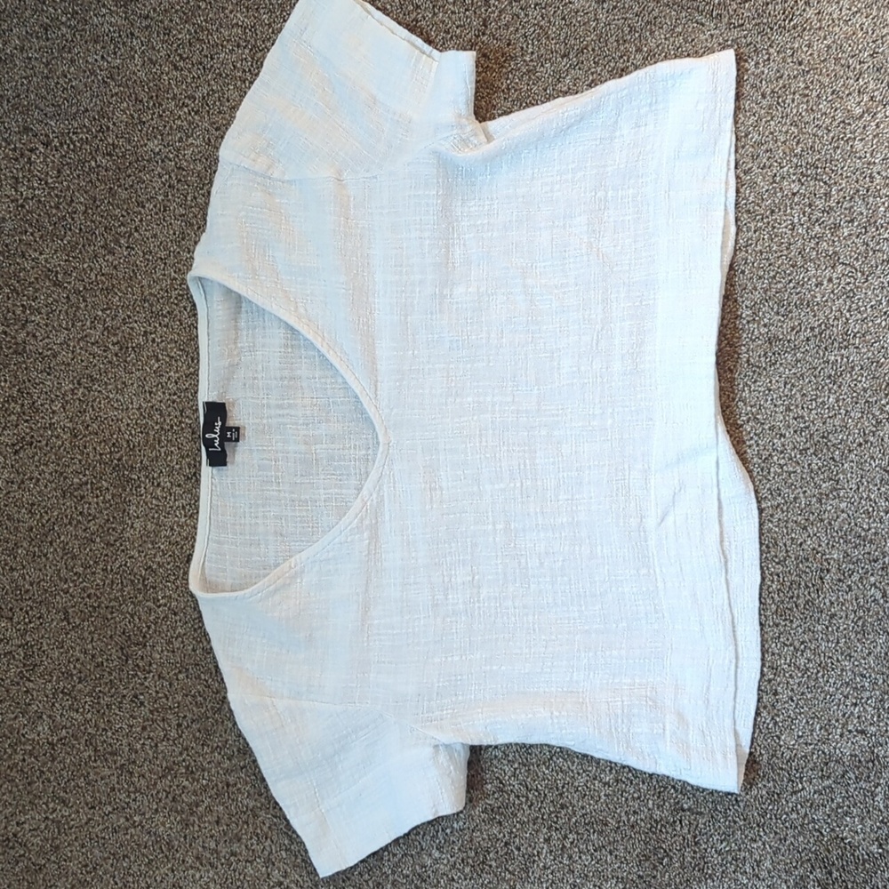 LULUS ivory crop top size medium